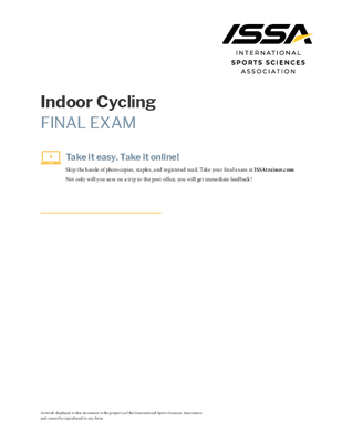 Certified Indoor Cycling Instructor - Exam