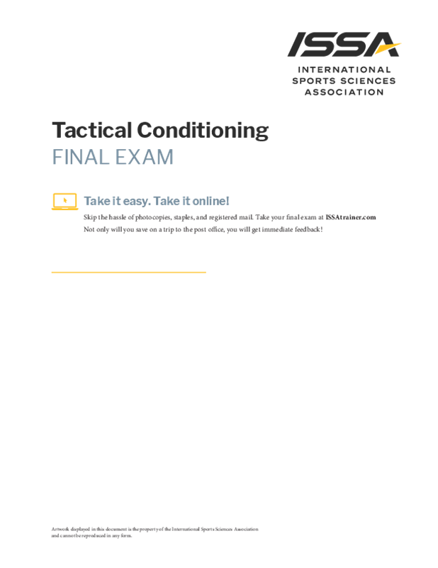 Tactical Conditioning Specialist Exam